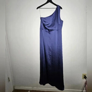 SACHIN & BABI  Chlesea One- Shoulder Gown in Deep Cobalt , Missing Bow